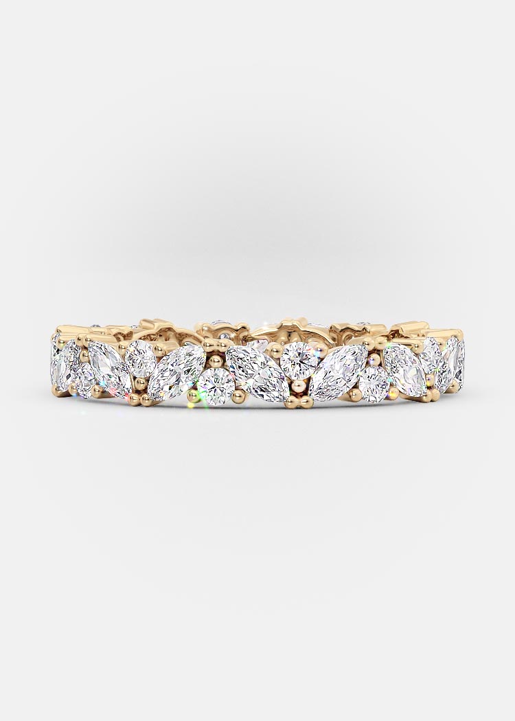 Calypso marquise-cut and round diamonds ring