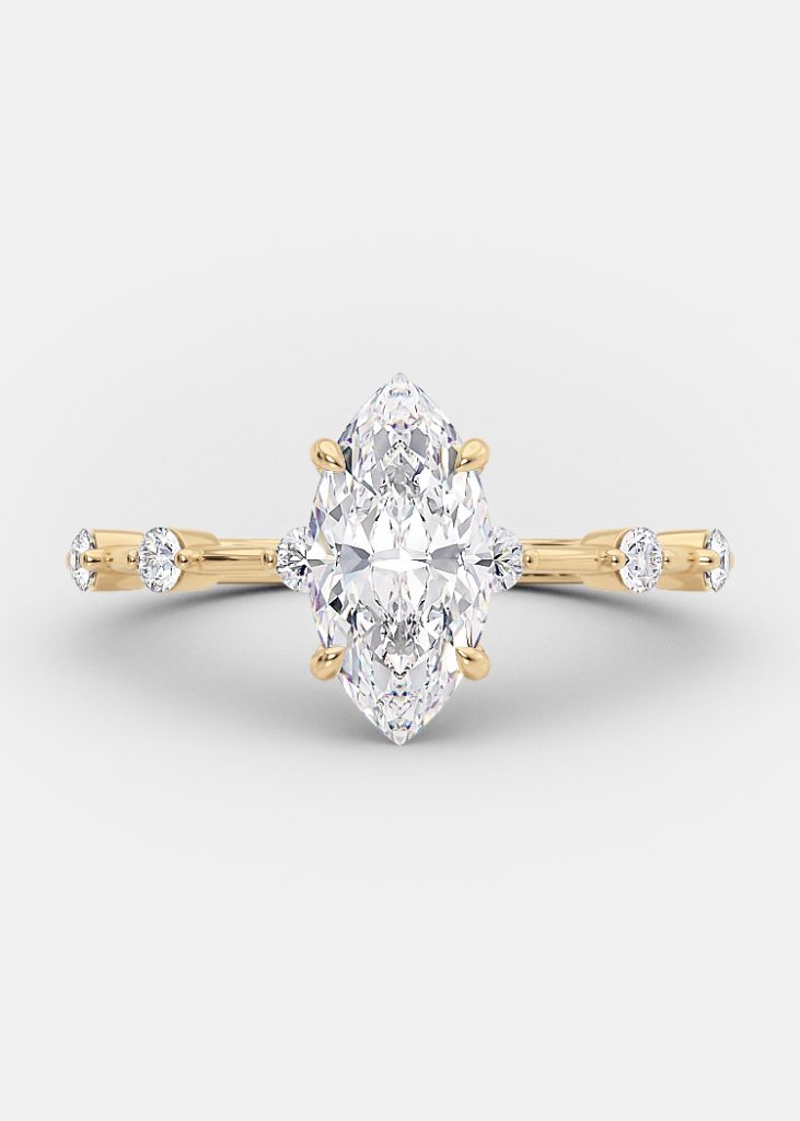 Adele 1 carat marquise cut engagement ring
