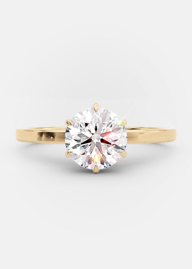 Aisha 1.55 Ct round diamond engagement ring