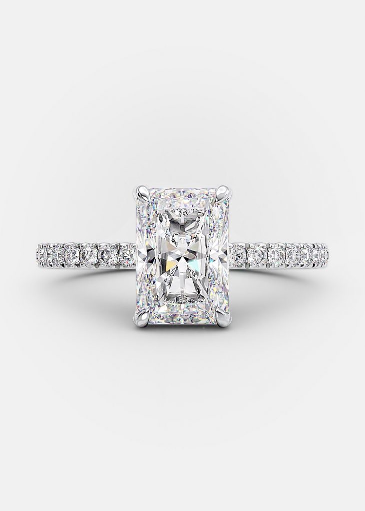 Alexandra 1.75 Ct radiant cut engagement ring