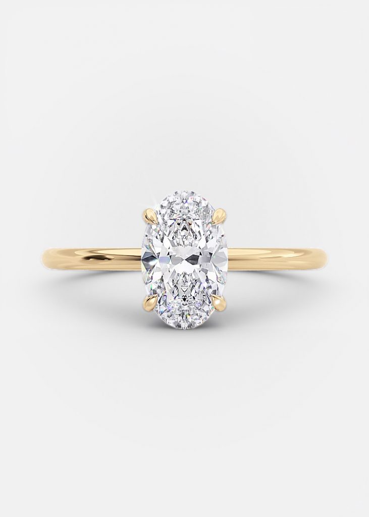 Anita 1.70 Ct Moval cut engagement ring