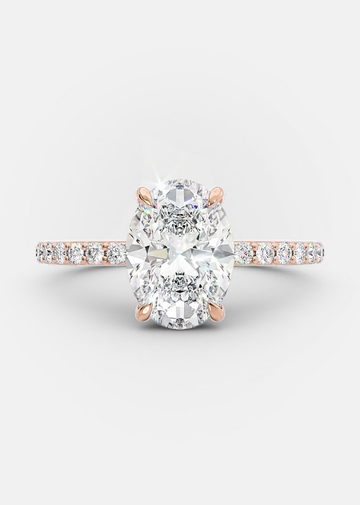 April 1.75 Ct oval diamond engagement ring