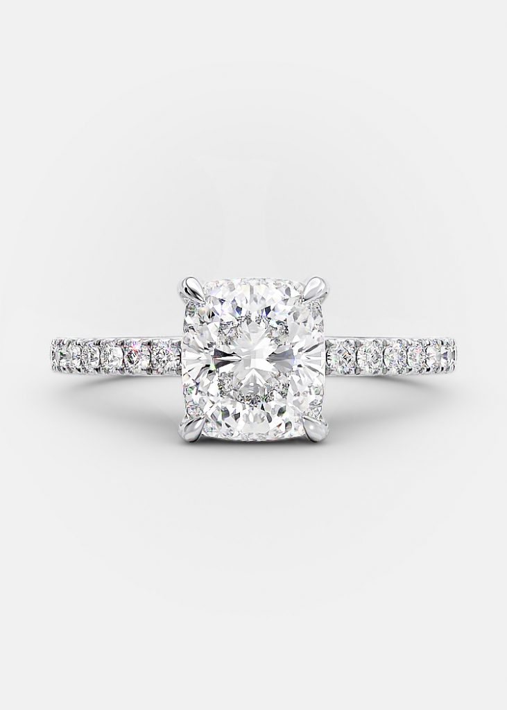 Ari 1.50 Ct cushion cut engagement ring