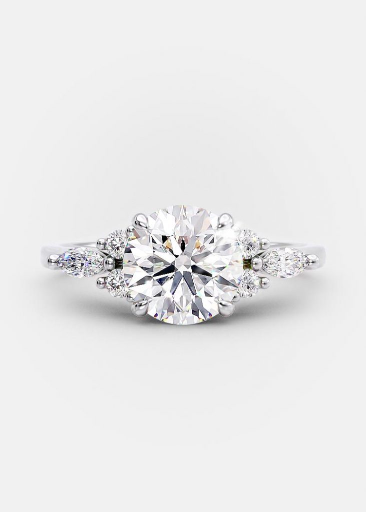 Aspen 1.51 Ct round diamond engagement ring