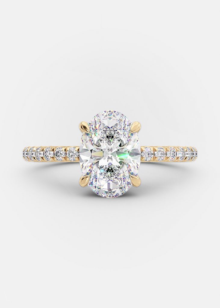 Bella 1.70 carat oval cut engagement ring