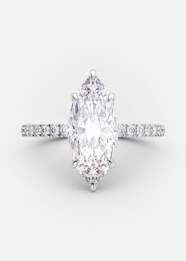 Camilla 1.80 carat marquise cut diamond ring