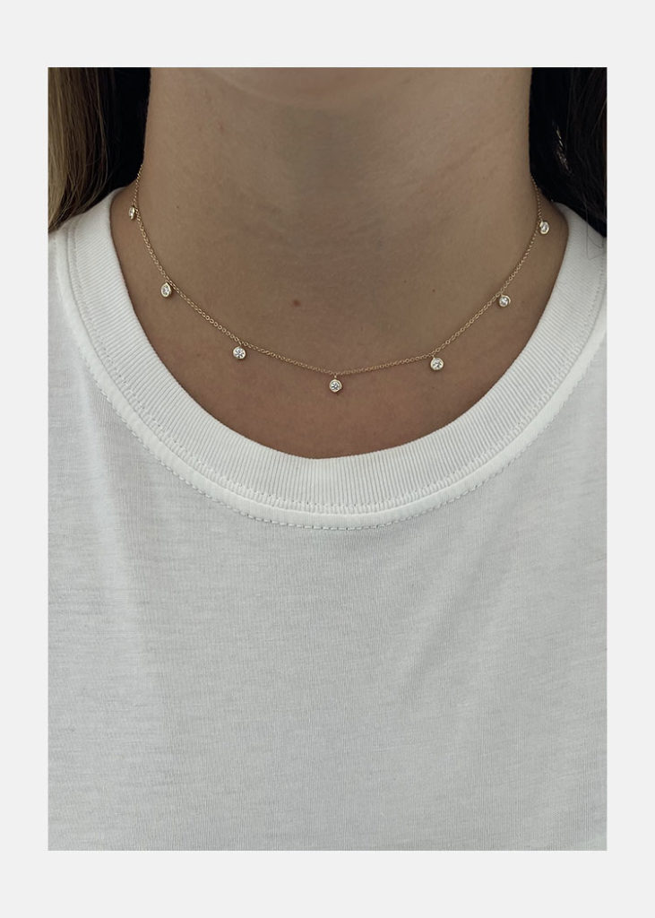Diamond Charm Necklace 0.70 Ct