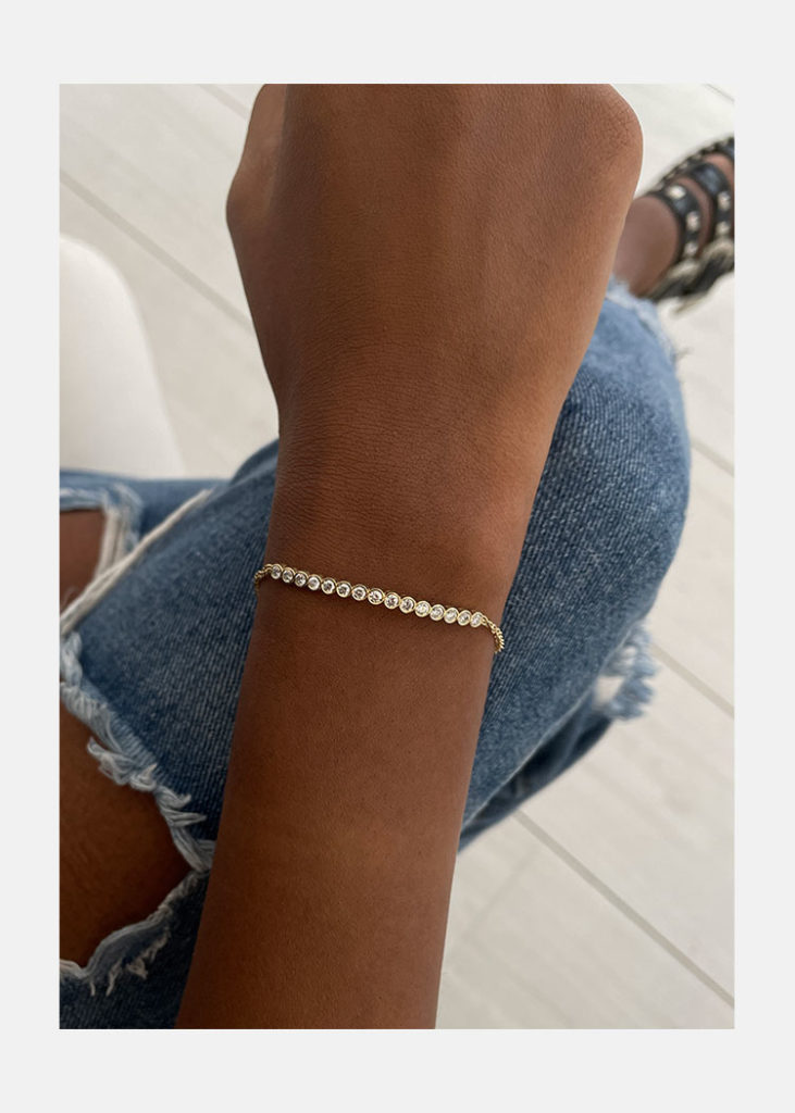 Diamond bezel bracelet