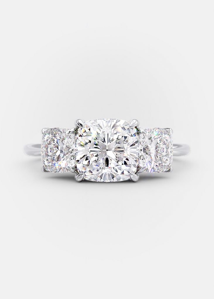 Floretta 1.2 carat cushion cut engagement ring