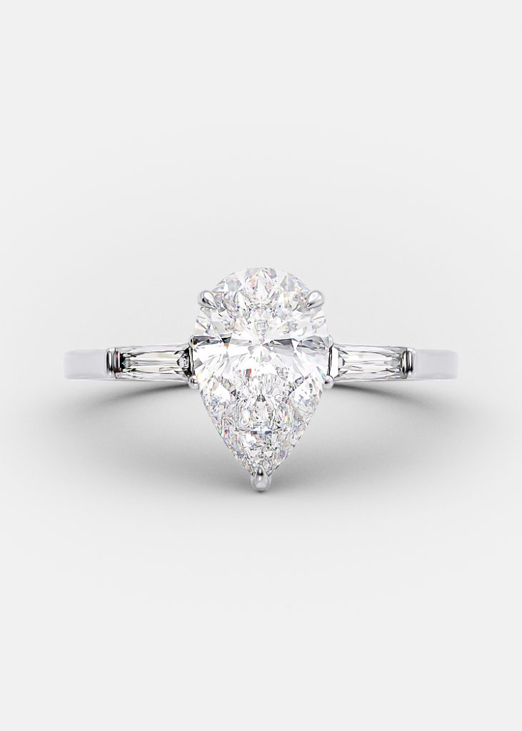 Florian 1.18 ct pear cut engagement ring