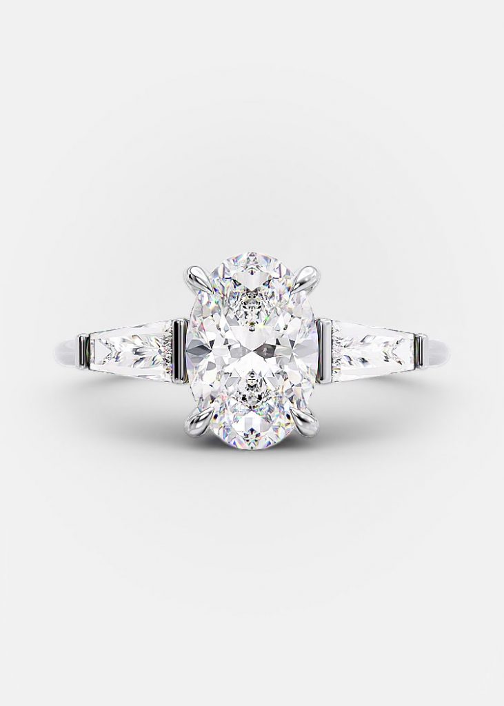 Granada 1 carat oval cut diamond engagement ring