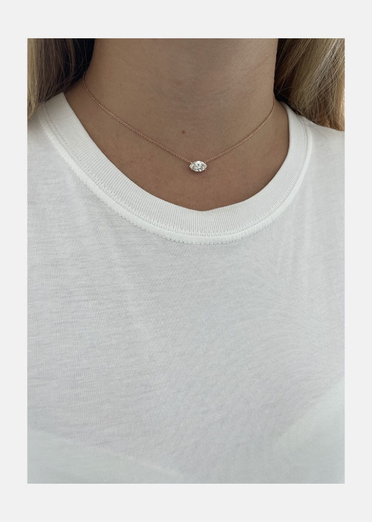 Marquise Necklace 0.19 carats