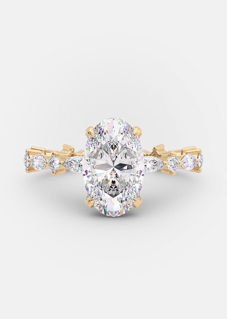Melody 1 carat oval diamond engagement ring