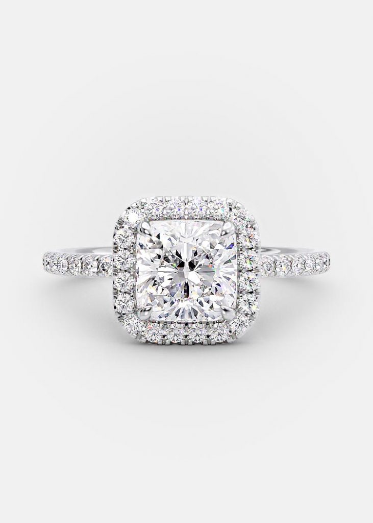 Mika 1.50 ct cushion cut engagement ring
