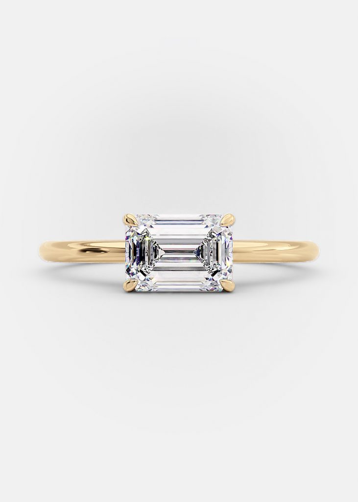 Natacha 1.5 ct emerald cut engagement ring