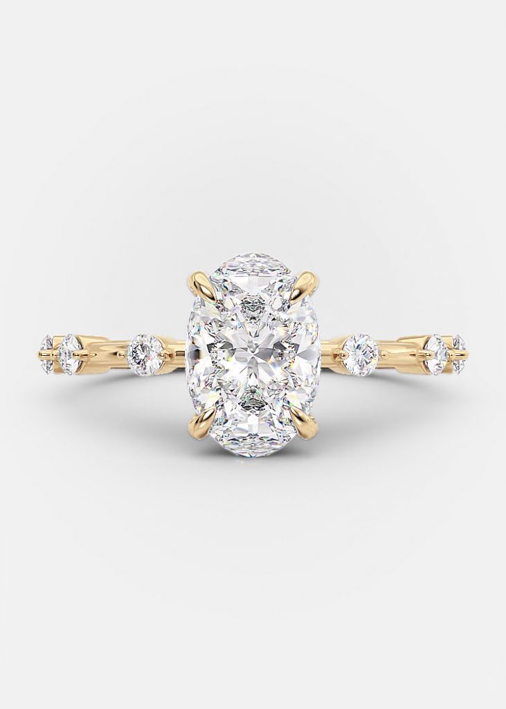 Reef 1.65 Ct oval diamond engagement ring