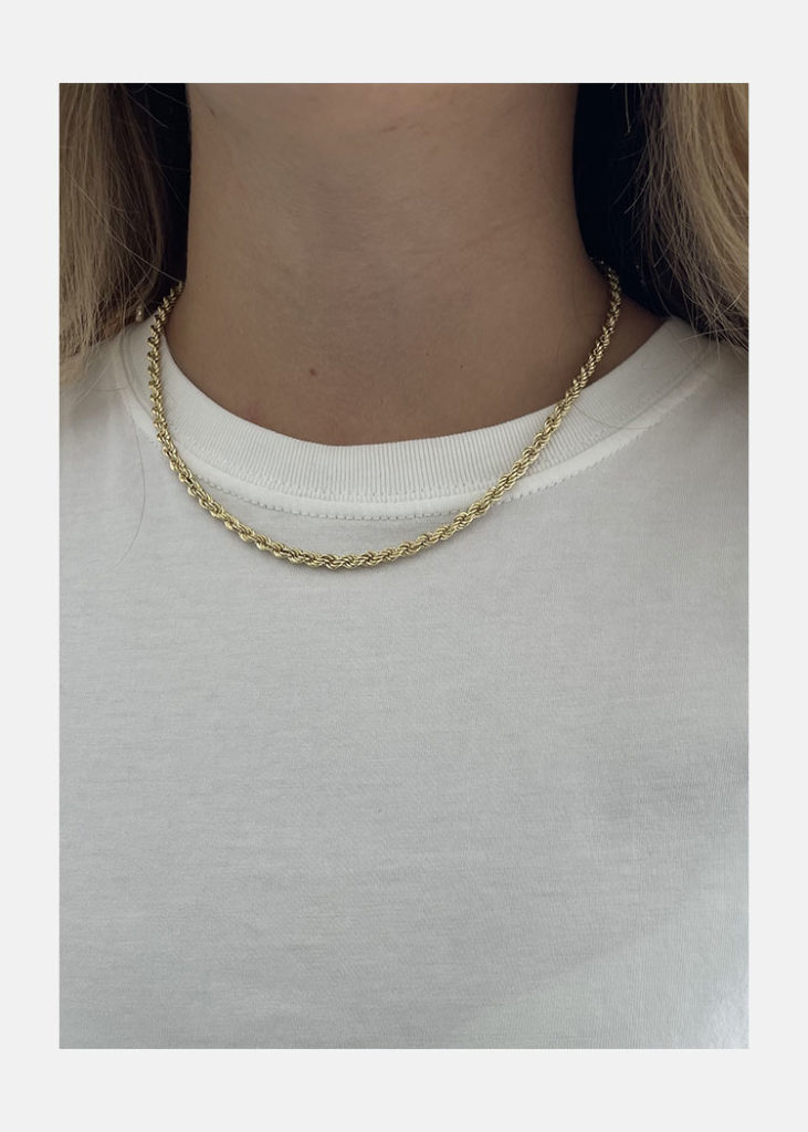 Rope Necklace 14k yellow gold
