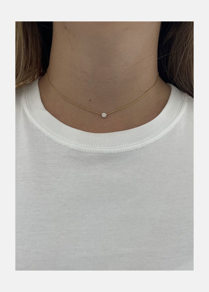 Single Diamond Necklace 0.30 carats