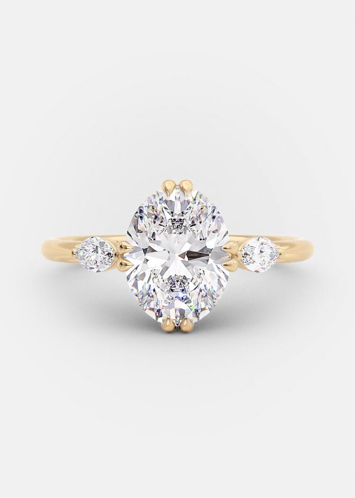 Spencer timeless three-stone engagement