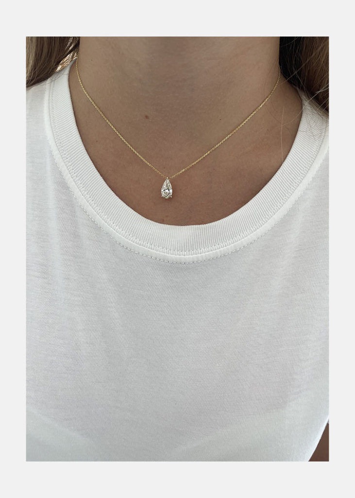 Teardrop Necklace 1.70 carats
