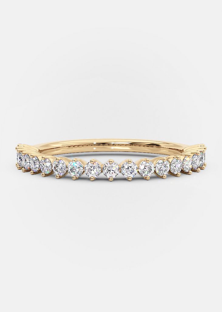 Vega 0.20 Ct pave diamond wedding band