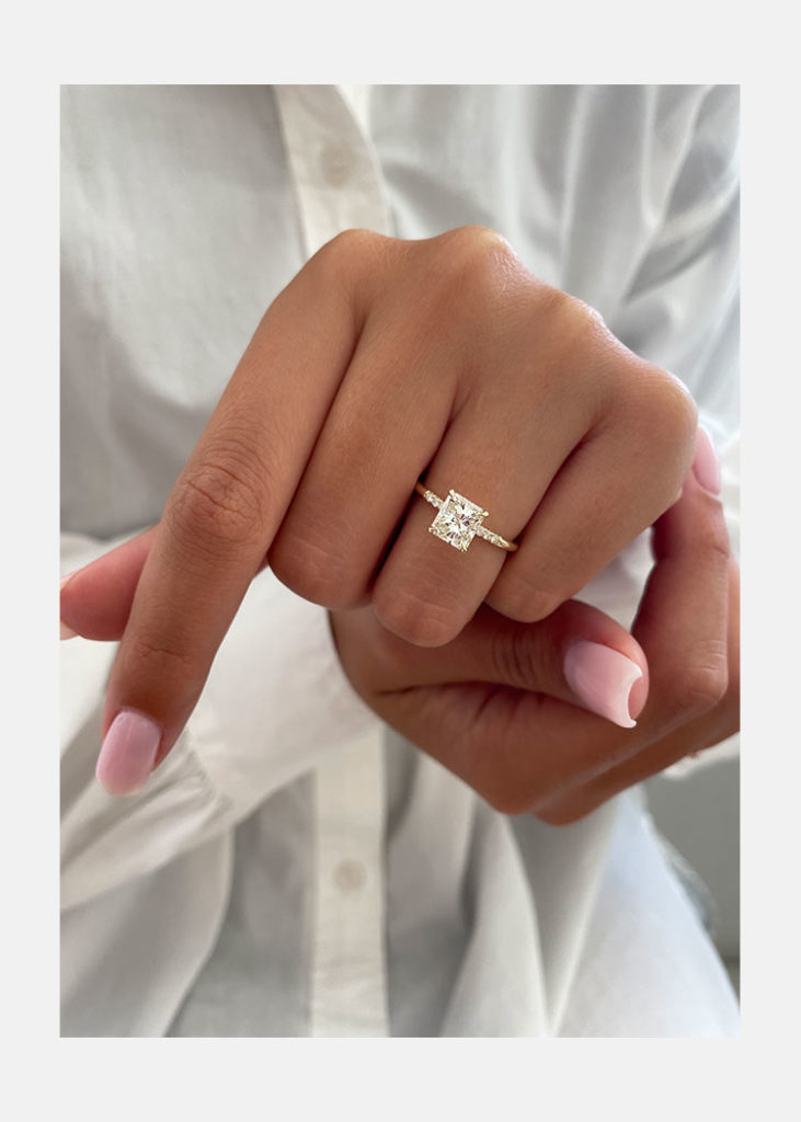 Katia 1.25 carat radiant cut engagement ring