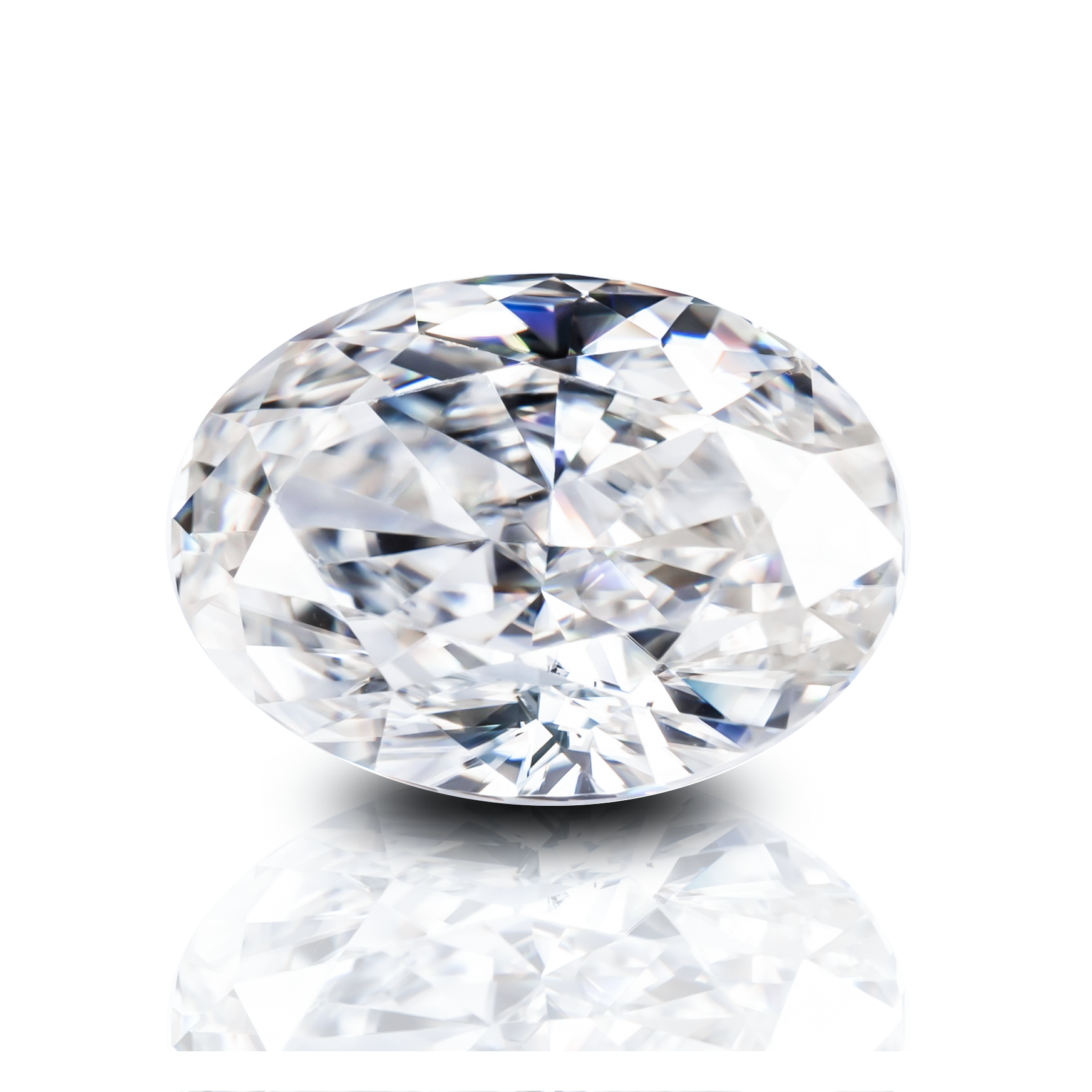 Monte Oval Crushed Ice Cut Moissanite